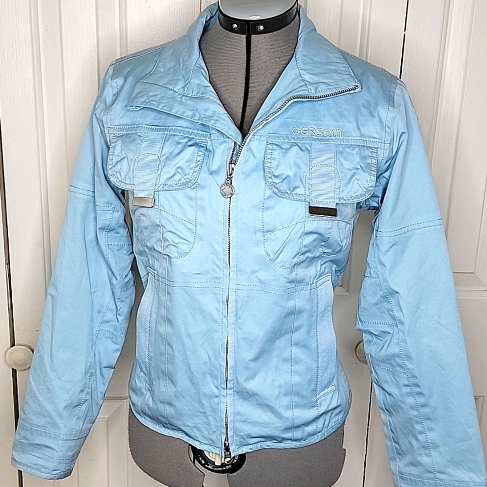 Gersemi Equestrian Riding Jacket Size Small with Cargo Pockets Powder Blue